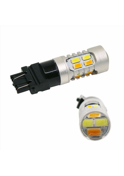 4pcs T20 7443 W21/5W 5630 Ampuller Çift Renk LED Ampul Kanbus Araç Dönüş Sinyal Lambası (Yurt Dışından) indirimleri