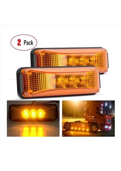 10 Adet 3 9 Inç 3 Leds Kamyon Römorku Ön Arka Yan Işaretleyici Işık Göstergesi Lamba Kaya Işığı Römork Için Kaya Işığı (Yurt Dışından) fiyatları