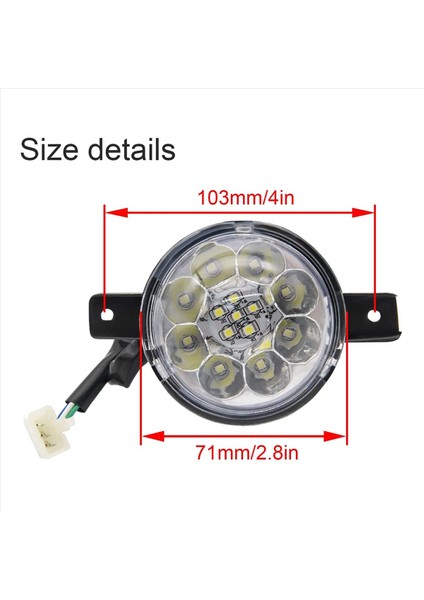 4pcs 12V LED Atv Ön Far 125CC 150CC 250CC 300CC 300CC Farlar Çin Taotao Jcl Baja Yamoto Kazuma Roketa (Yurt Dışından) fırsatları