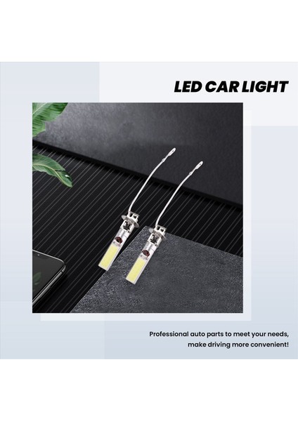 2 Pcs H3 15W LED Cob Cob Drl Lamba Beyaz Xenon Sürüş Kafa Ampulleri (Yurt Dışından) modelleri