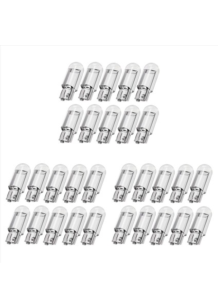 30PCS Araba LED T10 W5W Cob Okuma Kubbe Lambası Işık Işıkları Plaka Ampulleri 168 194 192 Dc 12V Beyaz (Yurt Dışından)