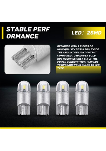 10PCS 6000K Canbus T10 168 194 W5W Dome Lisans Yan Işaretleyici LED Ampul Beyaz (Yurt Dışından) indirimleri