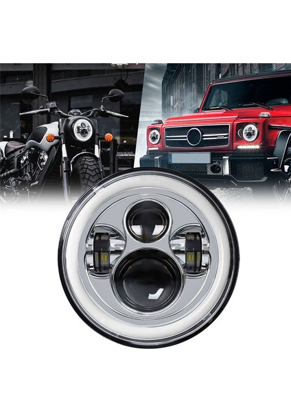 7 Inç LED Far Düşük Kirli Projektör Sarı+Beyaz Road King Street Glide Ultra Klasik Glide V-Star 1100 (Yurt Dışından) modelleri