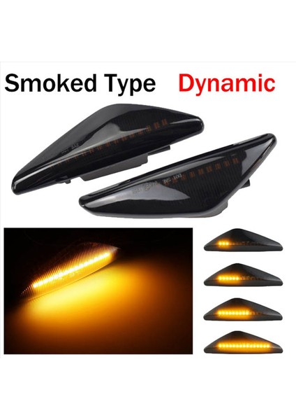 4pcs Füme Araba Dinamik LED Yan Işaretleyici Dönüş Sinyali Işığı Bmw X3 F25 X5 E70 X6 E71 E72 2008-2014 (Yurt Dışından) fırsatları