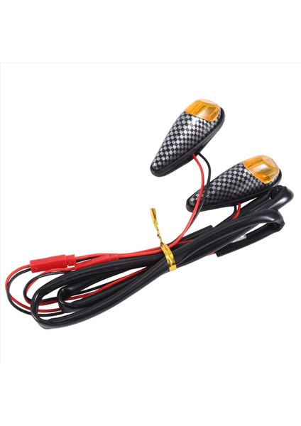 2 x Motosiklet Göstergeleri Güçlü LED Mini Gösterge Yanıp Sönen Sinyal Işığı (Yurt Dışından)