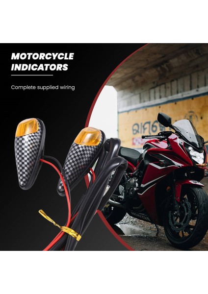 2 x Motosiklet Göstergeleri Güçlü LED Mini Gösterge Yanıp Sönen Sinyal Işığı (Yurt Dışından) fiyatları
