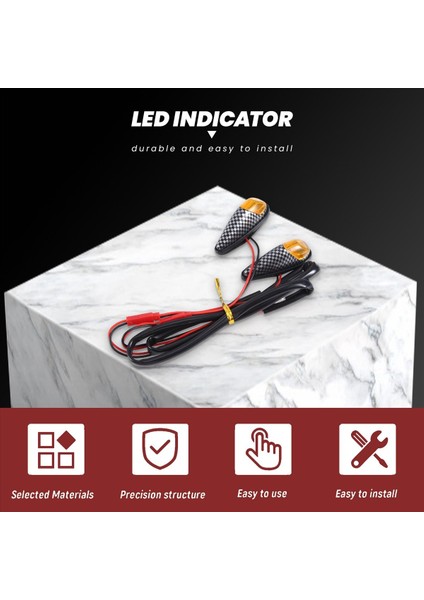 2 x Motosiklet Göstergeleri Güçlü LED Mini Gösterge Yanıp Sönen Sinyal Işığı (Yurt Dışından) modelleri