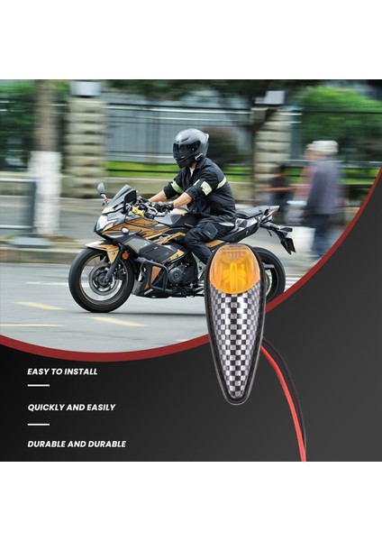 2 x Motosiklet Göstergeleri Güçlü LED Mini Gösterge Yanıp Sönen Sinyal Işığı (Yurt Dışından) fırsatları