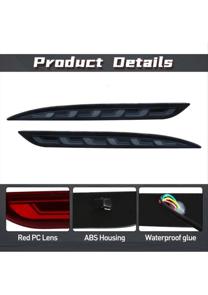 Tesla Model 3 Y 2017-2022 Siyah LED Arka Tampon Reflektörü 3 Fonksiyon Çalışan Işık Fren Işığı Dinamik Dönüş Sinyali (Yurt Dışından) indirimleri