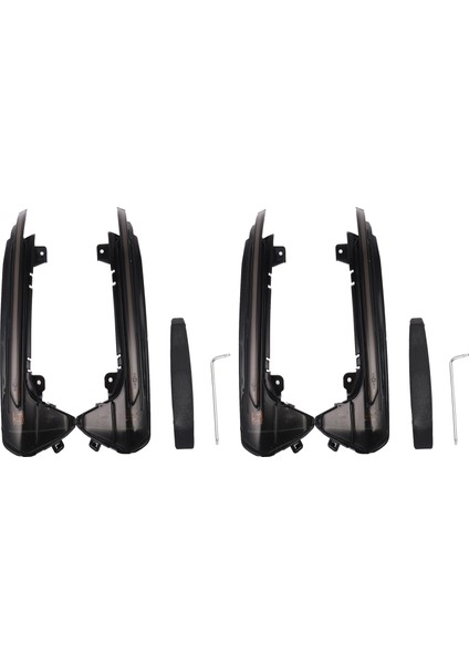 2x Araç LED Dinamik Dönüş Sinyali Işık Dikiz Yan Ayna Işık Göstergesi Audi A6 Rs6 4g C7 7 5 12-18 (Yurt Dışından)