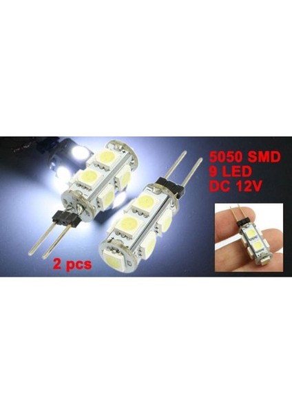 2 Pc Dikey Pin G4 Beyaz 5050 Smd 9 LED Ampul Işık Gösterge Tablosu Lamba (Yurt Dışından)