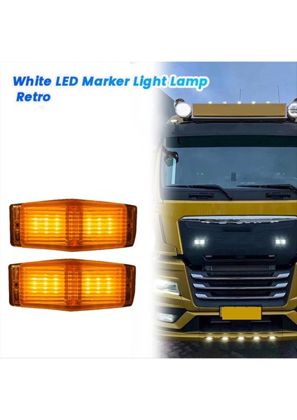 2pcs LED Işaretleyici Işıkları Ön Çift Brülör Göstergesi Lamba Için Scania Volvo Adam Benz Kamyon Kamyonu Ön Izgara Işık (Yurt Dışından) modelleri