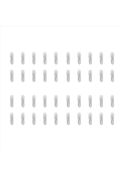 40PCS T5 17 86 206 286 Halojen Ampul Araç Gösterge Paneli Lamba Otomatik Gösterge Tablosu Lambası 1 2W 12V Işık Kaynak Sıcak Beyaz (Yurt Dışından)
