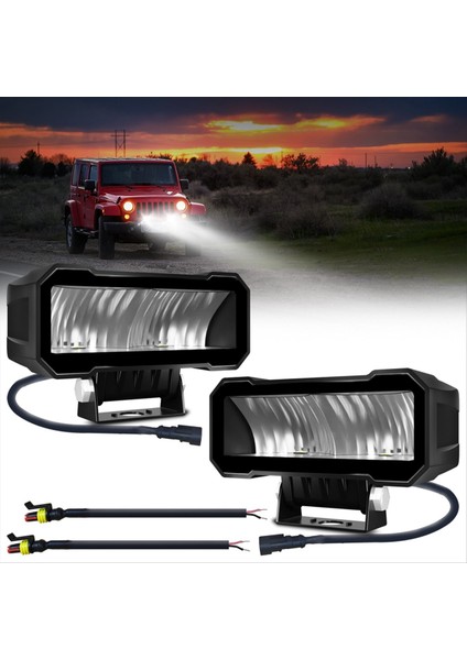 5 Inç LED Pods Işık Farlar LED Sürüş Spot Işık Sis Işığı Off-Road Atv Utv Kamyon Teknesi 80W 8000LM Iş Işığı (Yurt Dışından) fiyatları