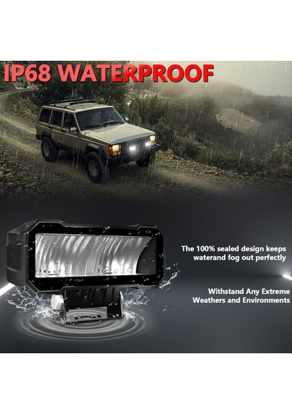 5 Inç LED Pods Işık Farlar LED Sürüş Spot Işık Sis Işığı Off-Road Atv Utv Kamyon Teknesi 80W 8000LM Iş Işığı (Yurt Dışından) fırsatları