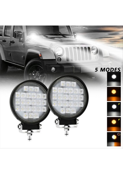 4 Inç Yuvarlak LED Iş Lambası 2pcs 72W Offroad Araçları Için Sel Lambası Kamyon Traktör Arabası Tekne Atv Utv (Yurt Dışından) fırsatları
