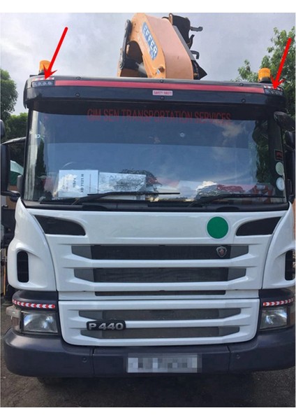 4x 24V Beyaz LED Işıklar Scania Kamyon Üst Güneş Vizör Sinyal Işık Scania Köşe Işıkları Yedek Parçalar 1798980 1910437 (Yurt Dışından) fırsatları