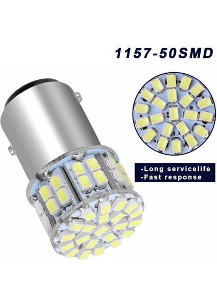 6pcs 6000K Beyaz 1157 50SMD Kayalı Fren LED Işıkları Ampul BAY15D 12V (Yurt Dışından) modelleri