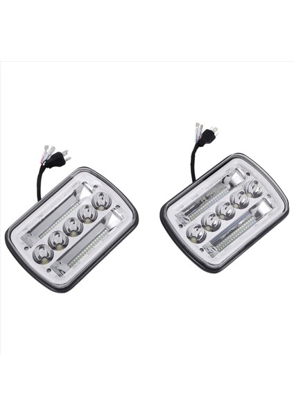1 Çift 240W 5X7INCH 7X6INCH LED Far Hi-Lo Işın Halo Drl Jeep Cherokee Wrangler Xj Yj (Yurt Dışından) fiyatları