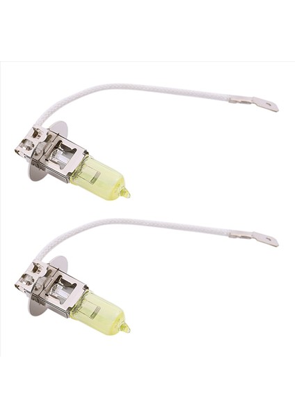 2x Araba Halojen Ampuller Araç Sis Lambası Dc 12V H3 100W Sarı Ampuller (Yurt Dışından)