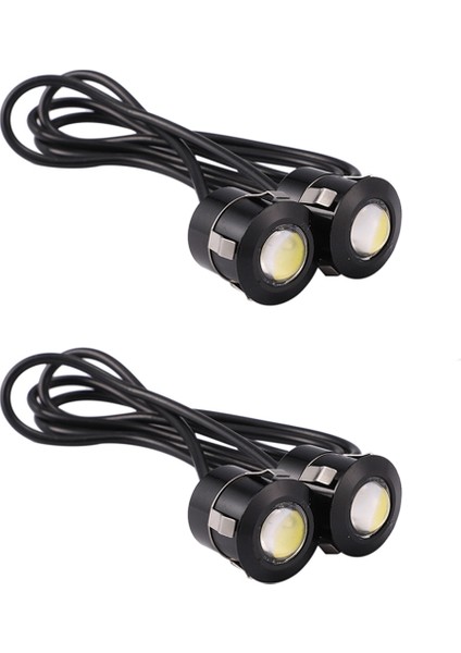4pcs LED Kartal Göz Yedekleme Lambası Sis Sürüş Lambası Araba Motosiklet Beyaz Işık 9W Siyah (Yurt Dışından)