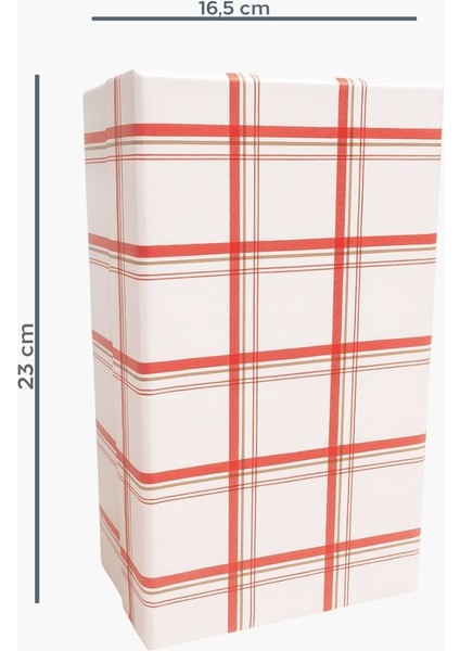 Kırmızı Ekose Desenli 2’li Hediye Kutusu Seti fiyatları