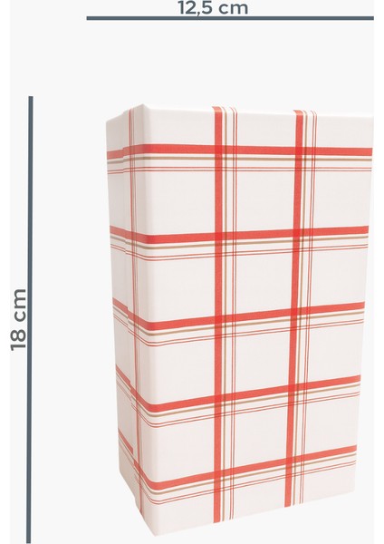 Kırmızı Ekose Desenli 2’li Hediye Kutusu Seti modelleri