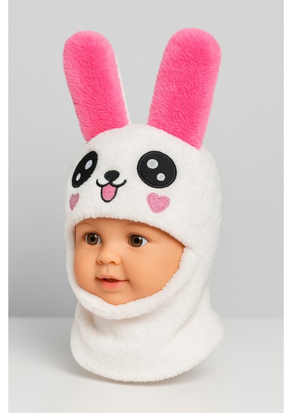 Hisar Beyaz Tavşanlı Pelüş Şapka