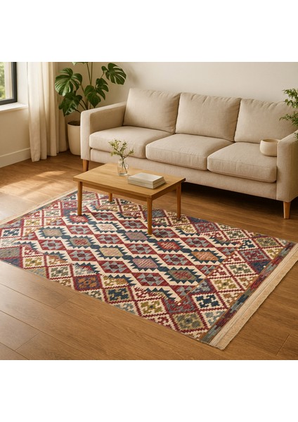 Soft Talu Halı - Renkli - 80X150 cm