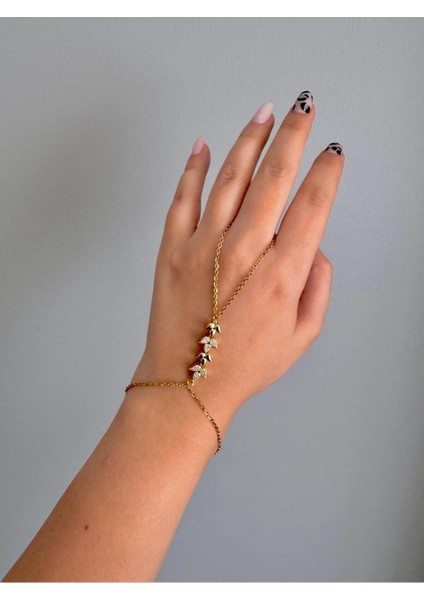 Yaprak Desenli Gold Şahmeran