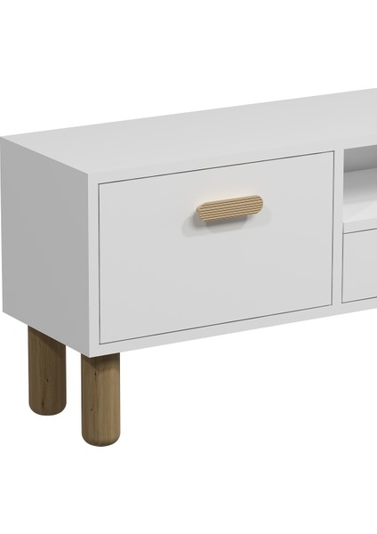 1327DROPCT-32 Tv Sehpası Beyaz-Safirmeşe