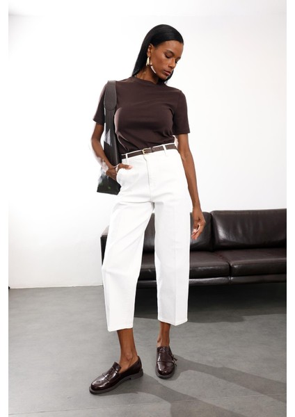 Acı Kahve Bisiklet Yaka Basic Tişört 1075 fiyatları