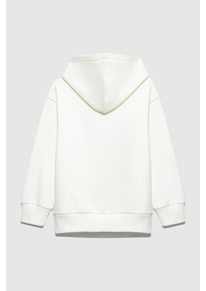 Pamuklu Loose Fit Logolu Kapüşon Yaka Sweat Erkek Çocuk Sweat 6S10167 fırsatları