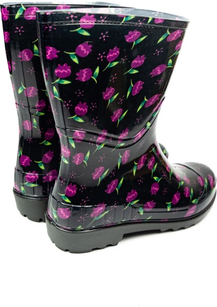 15104 Ulaş Mor Laleli Kadın Yağmur Çizmesi fiyatları