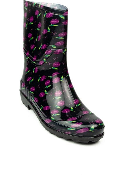 15104 Ulaş Mor Laleli Kadın Yağmur Çizmesi indirimleri