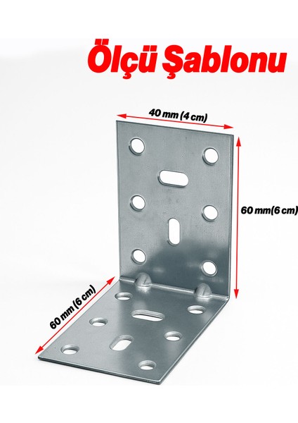 Mobilya Eşya Dolap Duvara Sabitleme Köşebent Bağlantı Aparatı L Demiri Gönye (25 Adet) 40X60X60 mm fiyatları