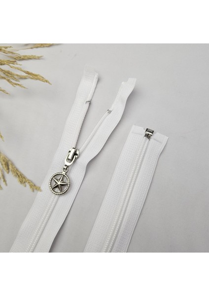 Yıldız Elcikli Açık Uçlu Fermuar | Naylon Dişli Fermuar