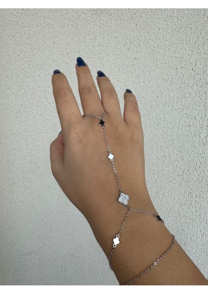 Yonca Detaylı Gümüş Renk Şahmeran fiyatları