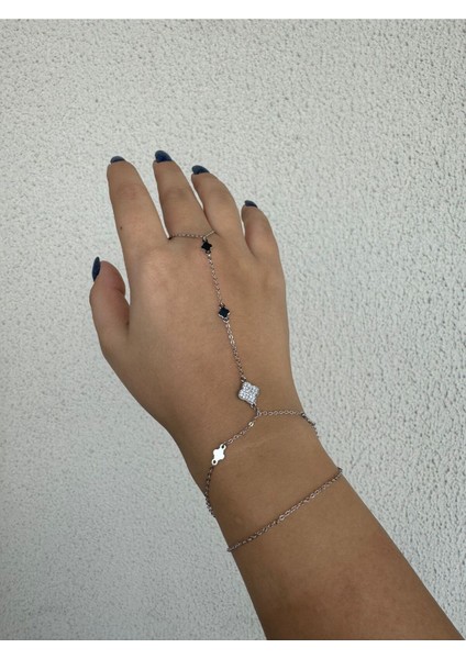 Yonca Detaylı Gümüş Renk Şahmeran fırsatları