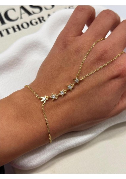 Zirkon Taşlı 5'li Yıldız Şahmeran