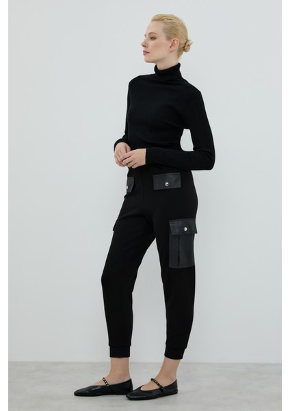 Cep Detaylı Örme Pantolon Siyah K2522006_001 modelleri