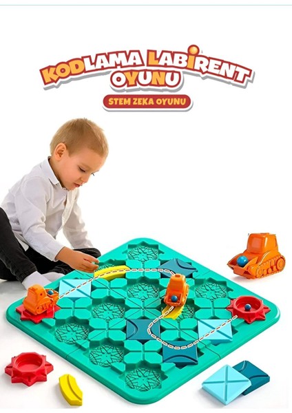 Stem Kodlama Labirent Oyunu – 118 Farklı Çözümlü Zeka ve Mantık Geliştirme Seti