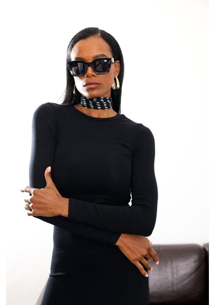 Siyah Uzun Kol Basic Elbise 2628 fırsatları