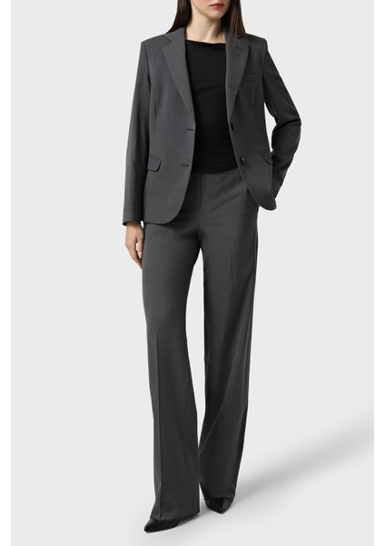 Yün Karışımlı Regular Fit Yüksek Bel Geniş Paça Pantolon Bayan Pantolon EW002046 TE15608 O8002 fiyatları