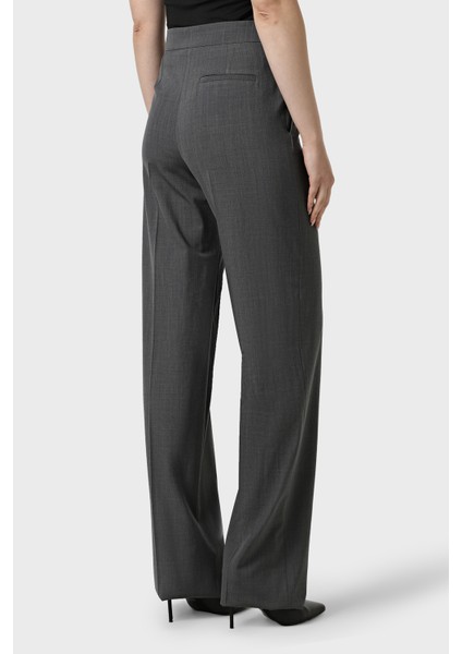 Yün Karışımlı Regular Fit Yüksek Bel Geniş Paça Pantolon Bayan Pantolon EW002046 TE15608 O8002 modelleri
