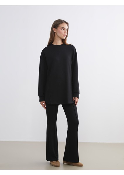 Yeni Sezon Bisiklet Yaka Kadın Sweatshirt Tunik fiyatları