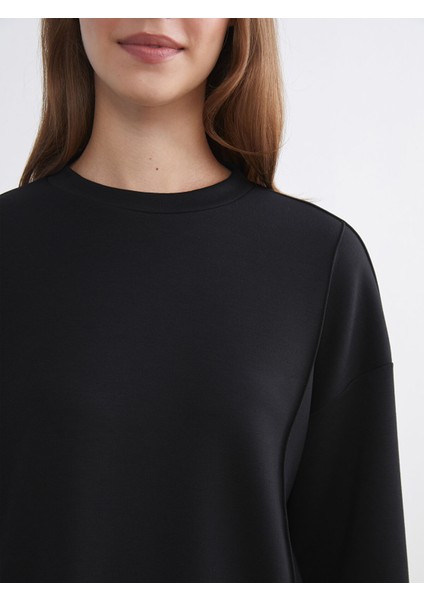 Yeni Sezon Bisiklet Yaka Kadın Sweatshirt Tunik modelleri