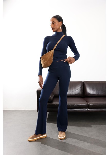 Lacivert Ispanyol Paça Tayt Pantolon 24135 fiyatları