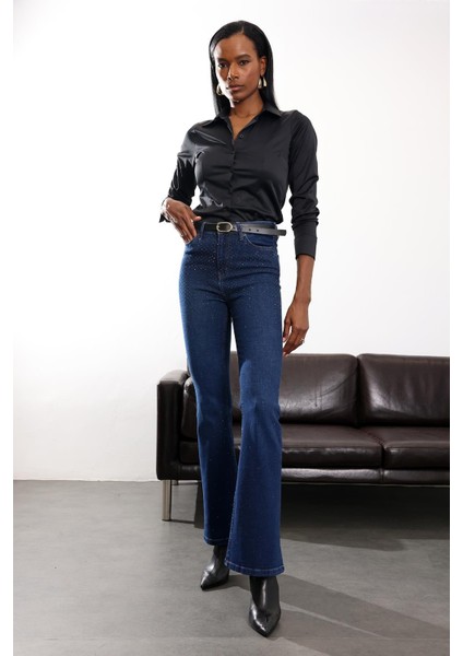 Siyah Parlak Bitişli Slim Fit Gömlek 4897 fiyatları