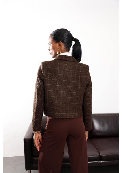 Acı Kahve Gold Düğmeli Tüvit Ceket 02014 indirimleri